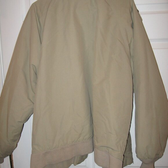 Lands' End Men's Jacket Coat Beige Fleece Lined Polartec Size Large - Picture 3 of 3